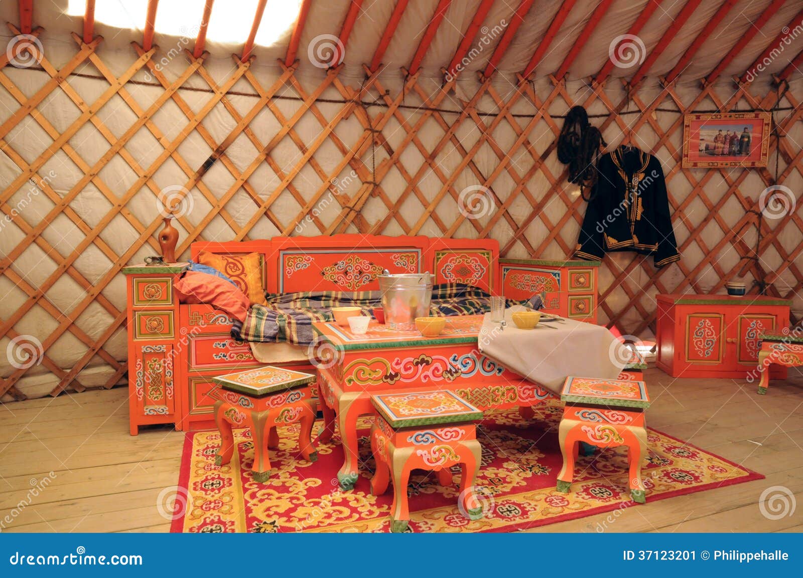Quebec, Mongolian Yurt in the Saint Felicien Zoo Stock Image Image of