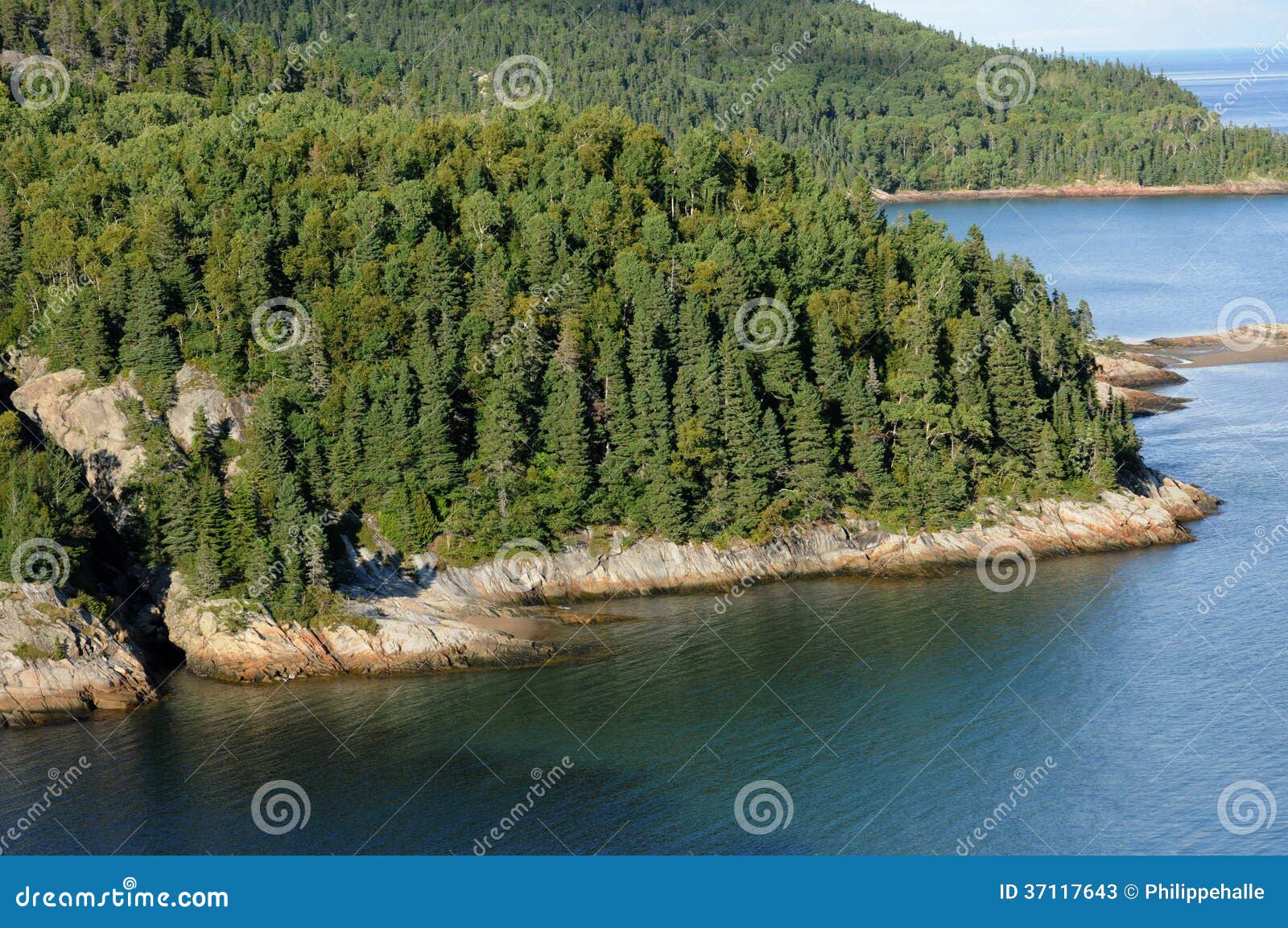 Quebec, the Seaside of Tadoussac Stock Image Image of inlet, biome