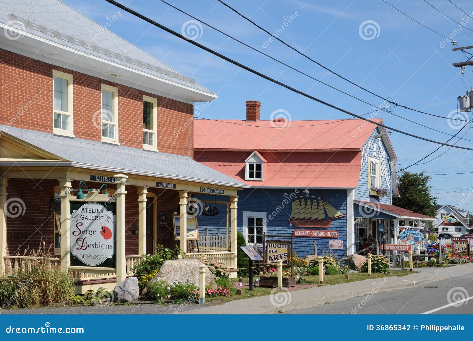 Quebec, the Small Village of Sainte Flavie Stock Photo Image of