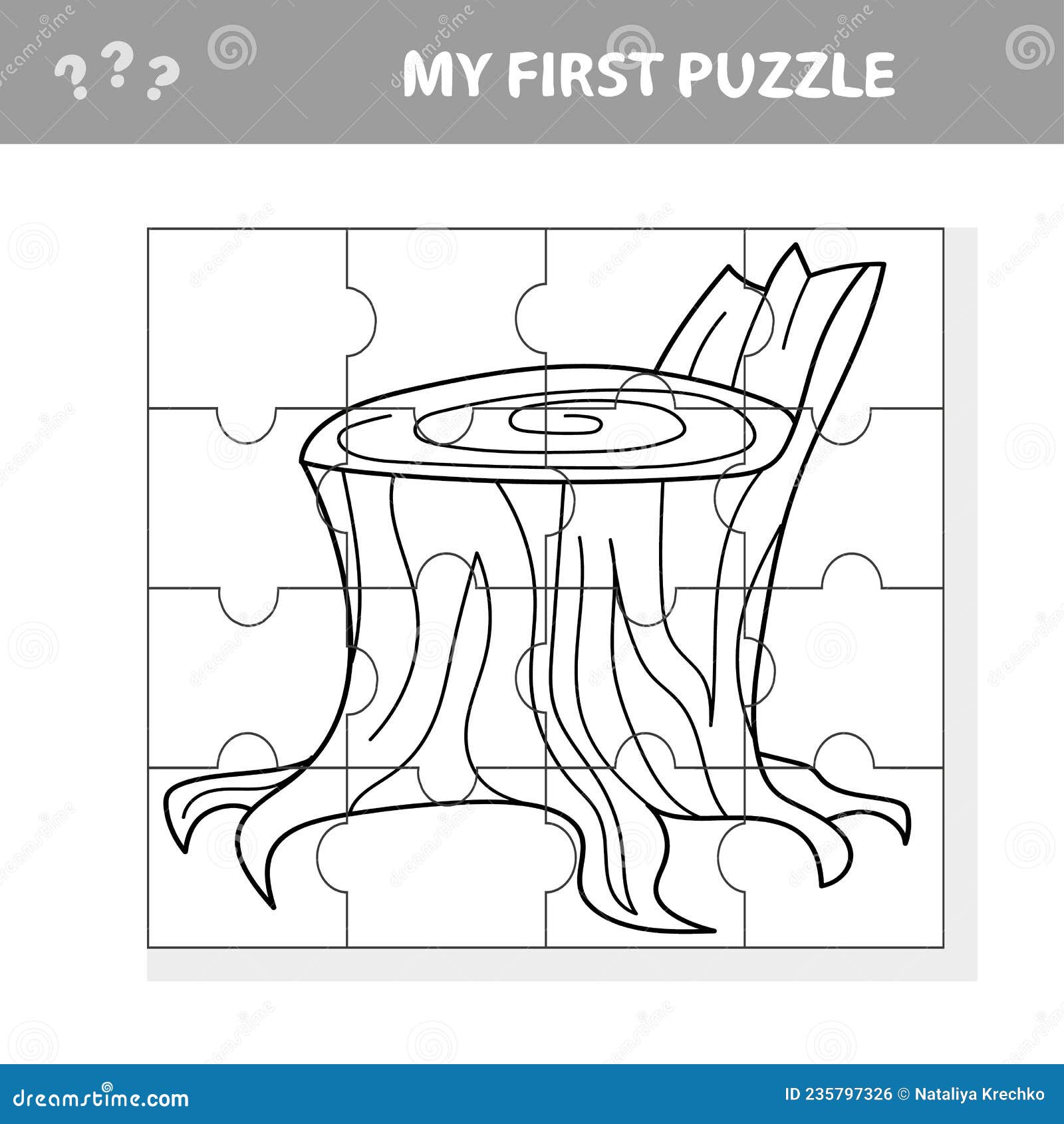 Quebra-cabeça Com Toco. Jogo Fácil De Quebra-cabeças Para Crianças  Ilustração do Vetor - Ilustração de entretenimento, nave: 235797326