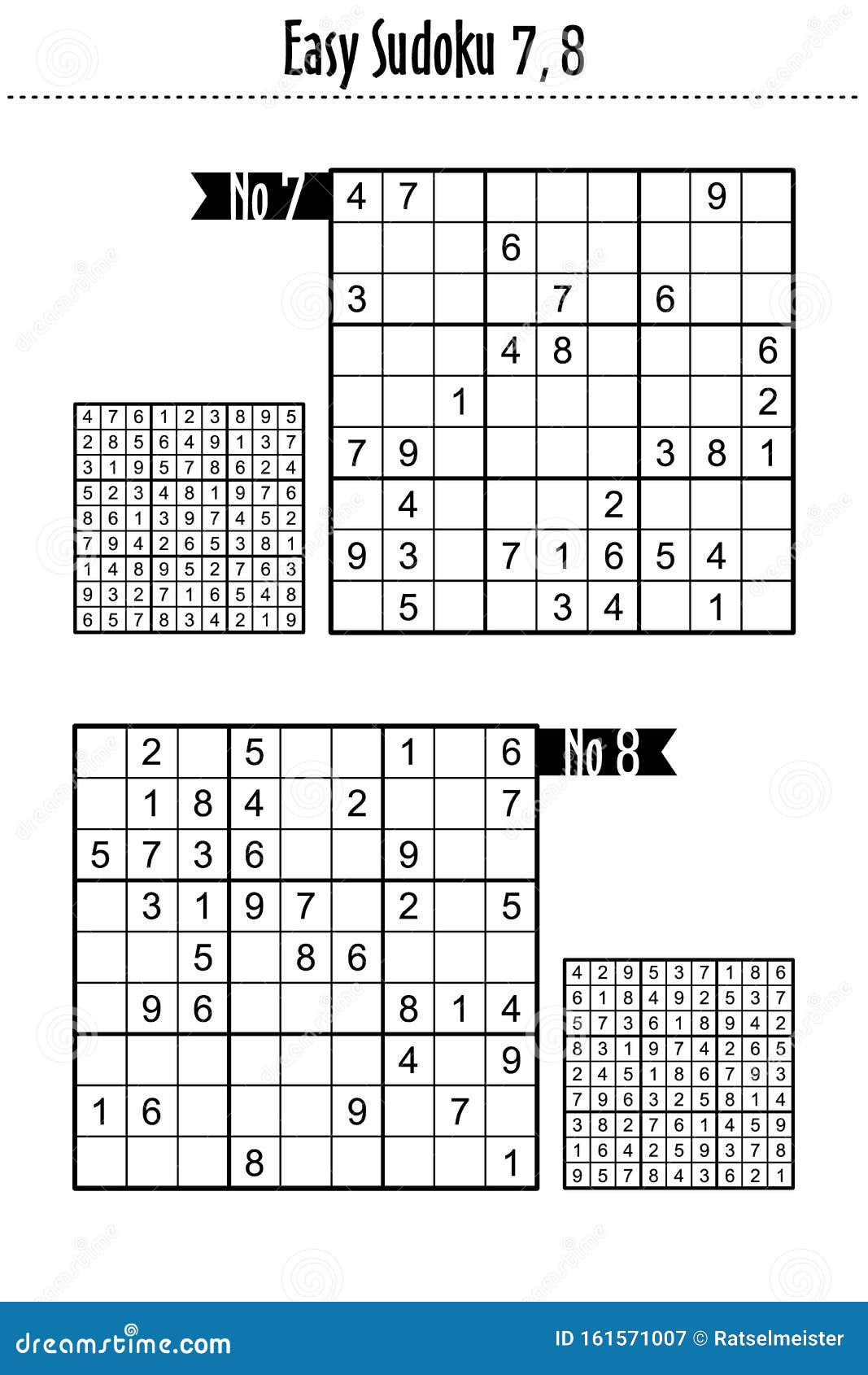 Quatro Quebra-cabeças Sudoku De Nível Médio, Respostas Incluídas