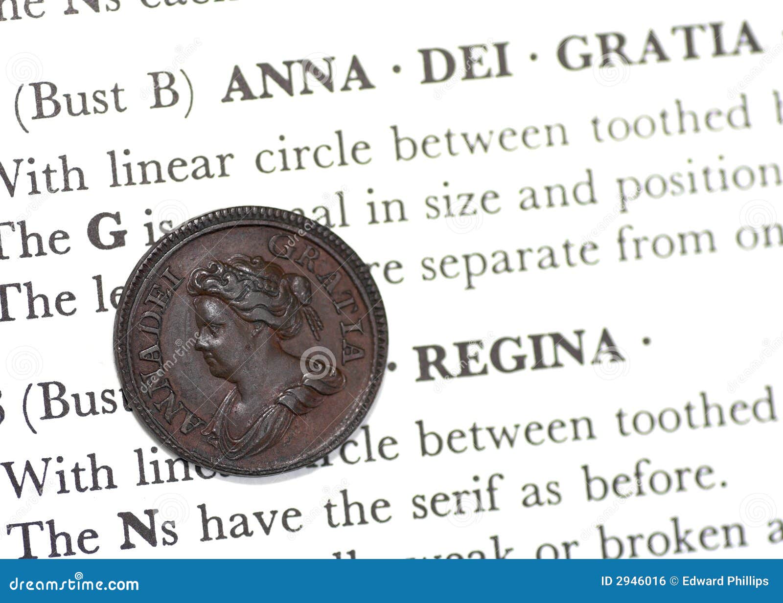 Queen Anne Farthing Picture. Image 2946016