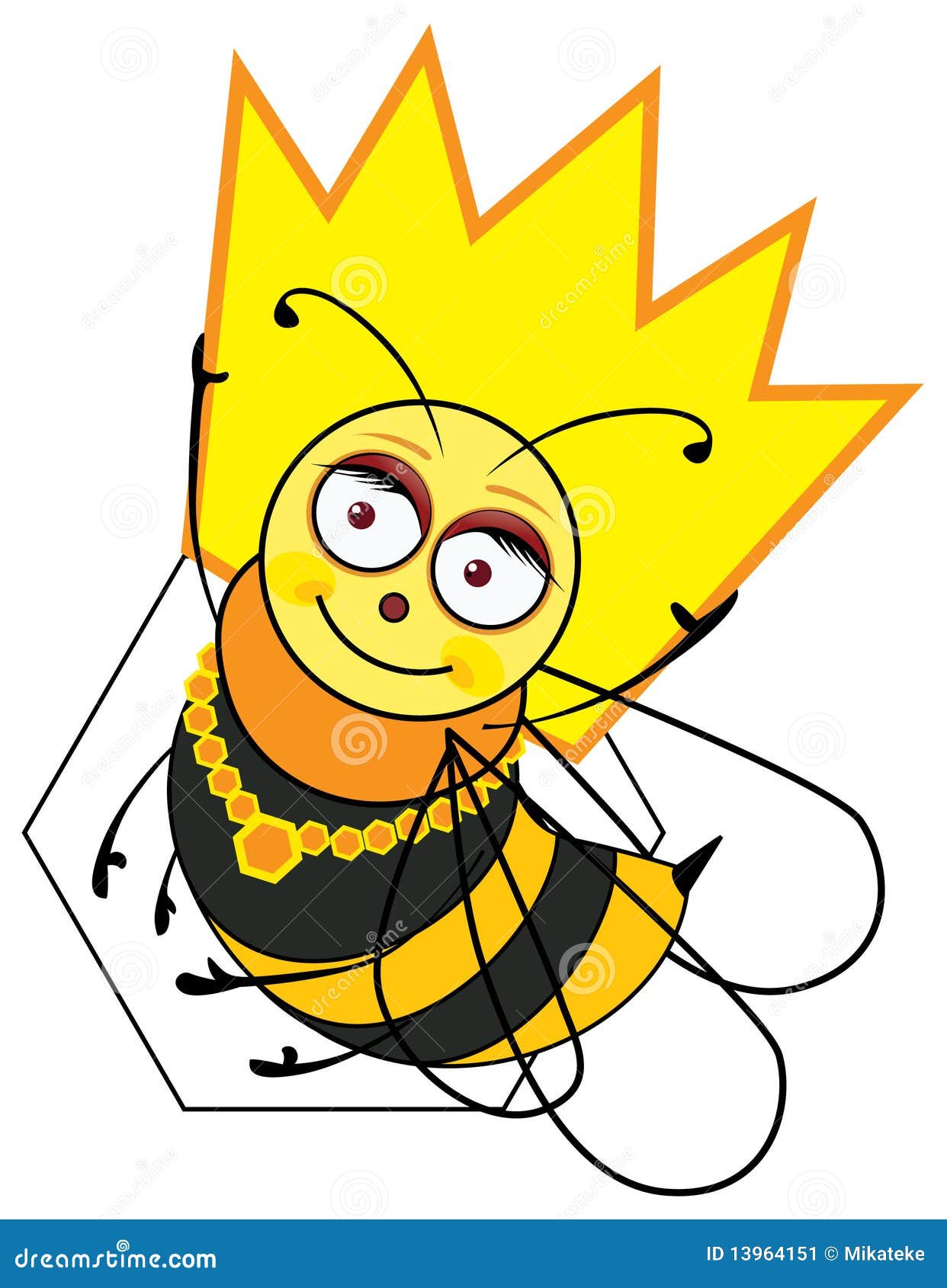 Queen Bee stock vector. Illustration of cute, artistic - 13964151