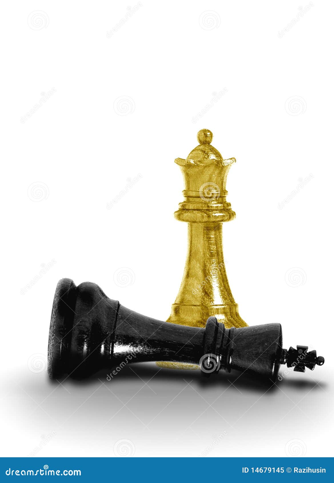 Chess Board With King Queen And Rook In Checkmate Stock Photo - Download  Image Now - iStock