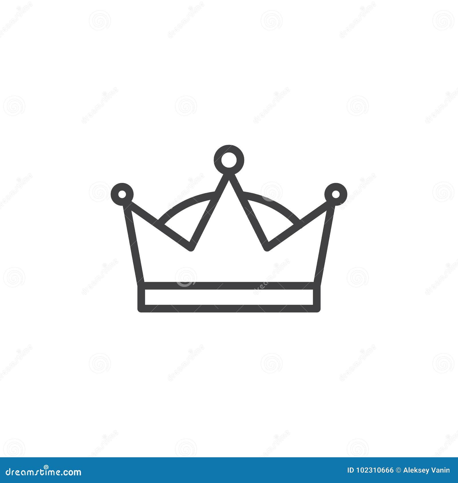 Crown Icon In Trendy Flat Style Isolated On White Background. Luxury ...