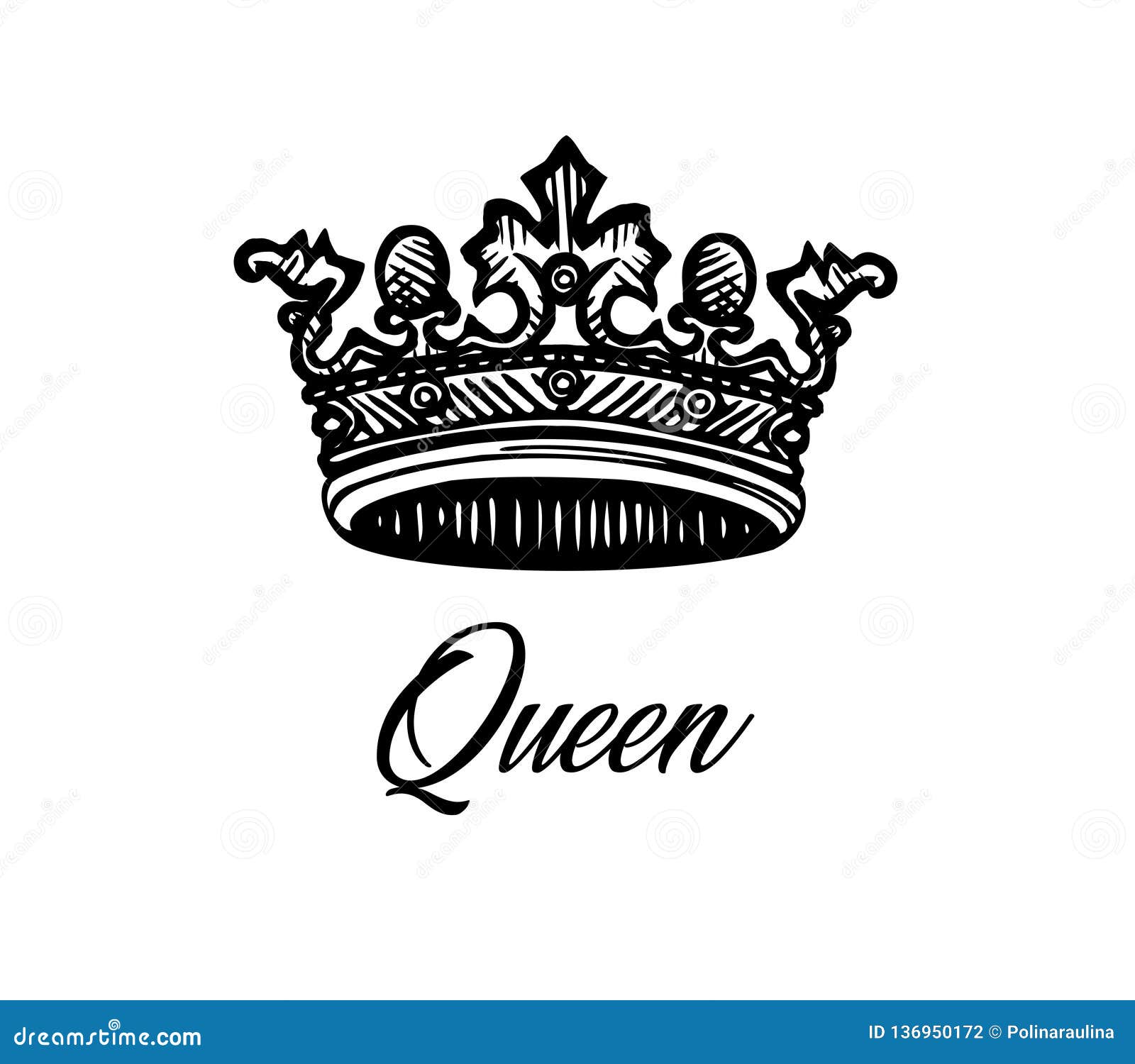 Queen Crown Tattoo - Etsy