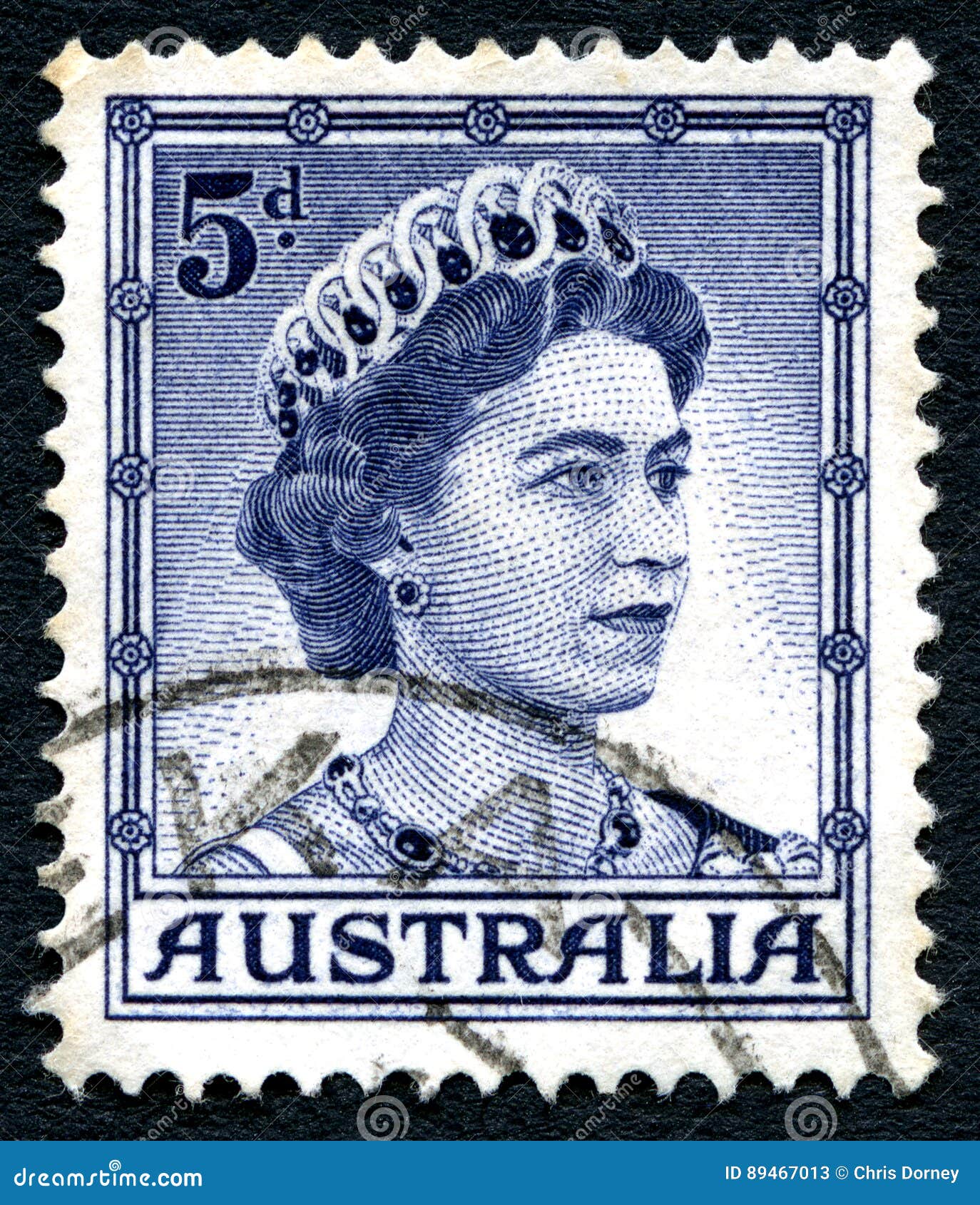 Queen Elizabeth II Australian Postage Stamp Editorial Stock Photo ...
