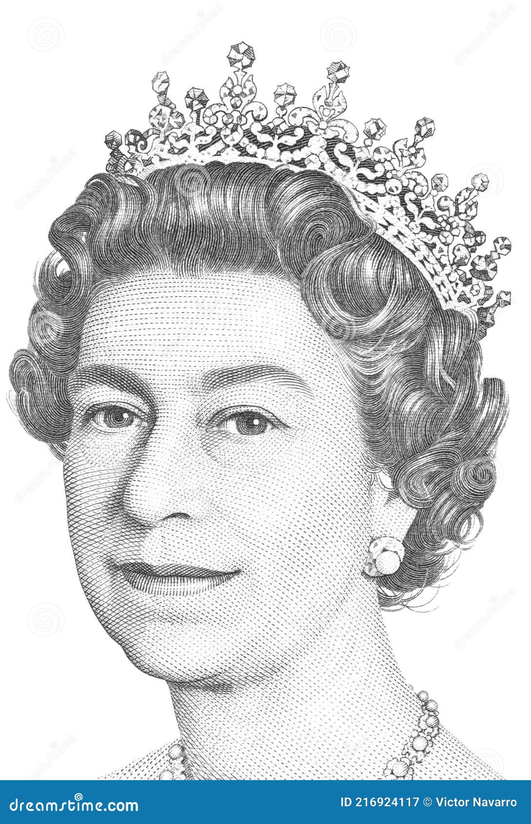 Queen Elizabeth II editorial photography. Image of banknotes - 216924117
