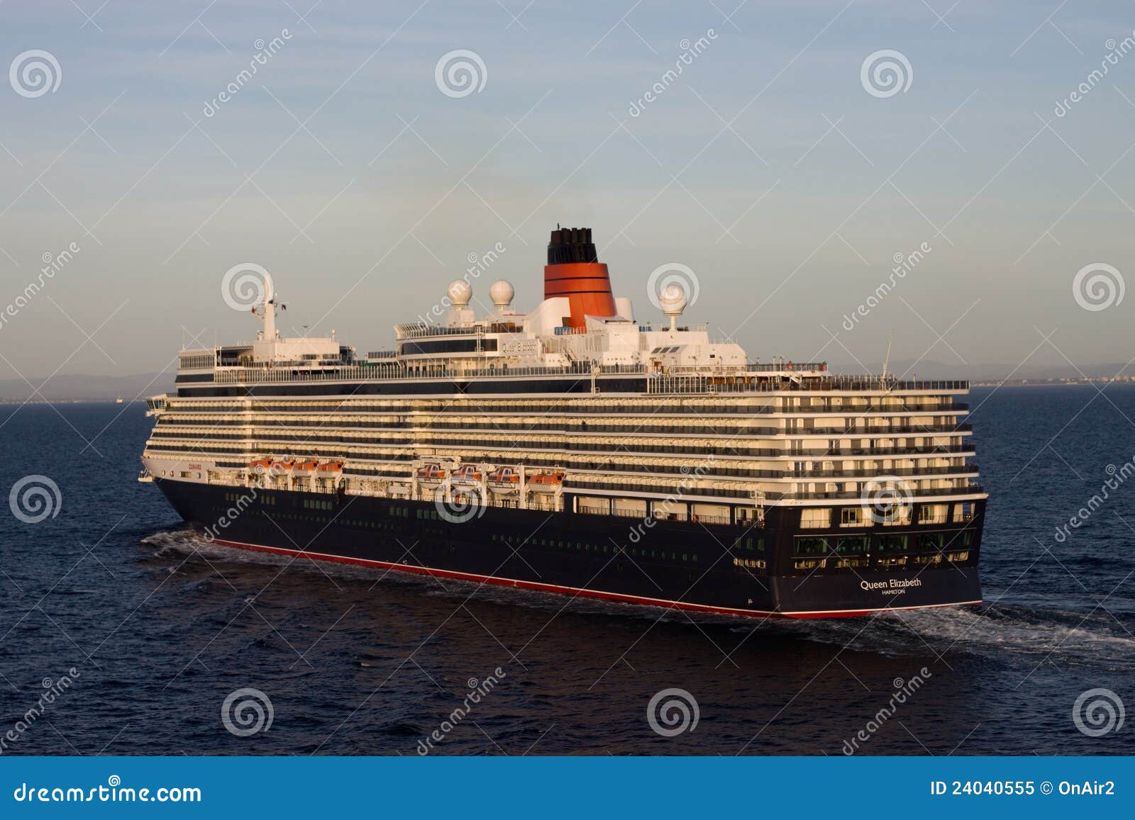 Queen Elizabeth Sailing Aerial View Editorial Image Image of