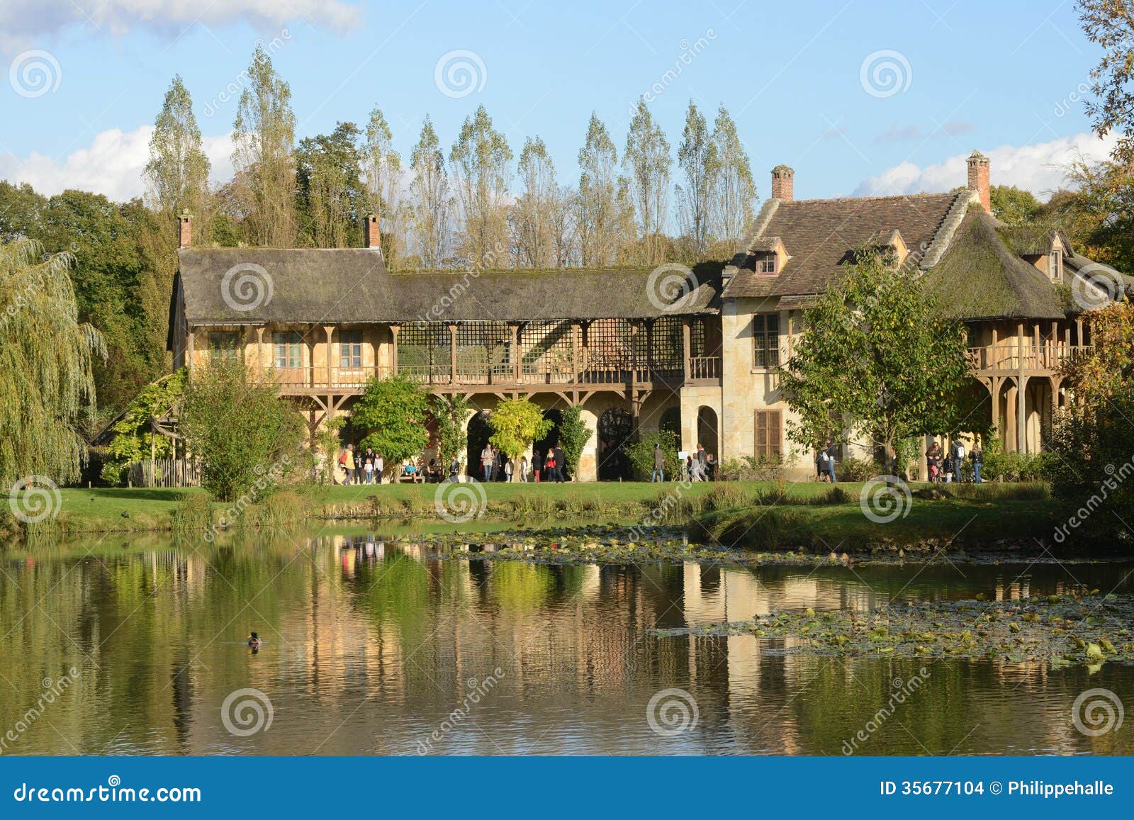 Queen Hamlet in the Park of Versailles Palace Editorial Stock Image