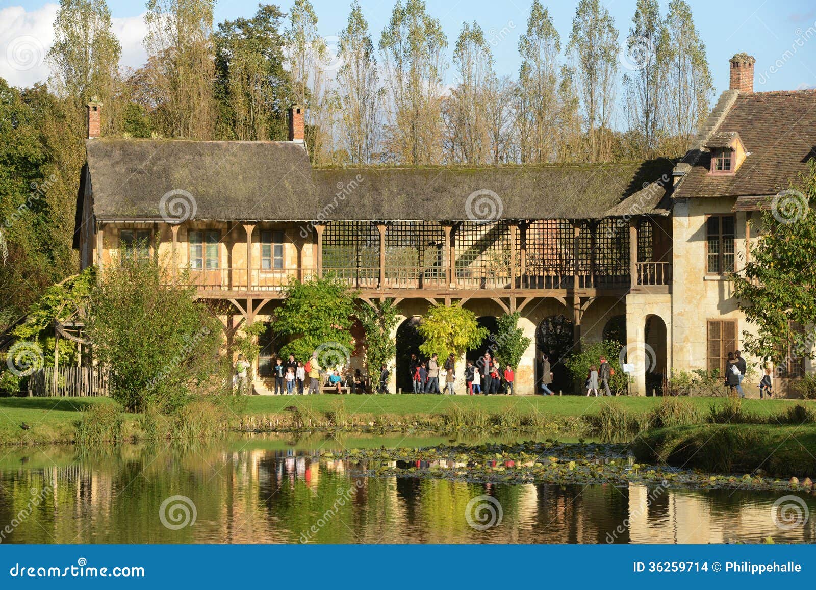 Queen Hamlet in the Park of Versailles Palace Editorial Stock Image
