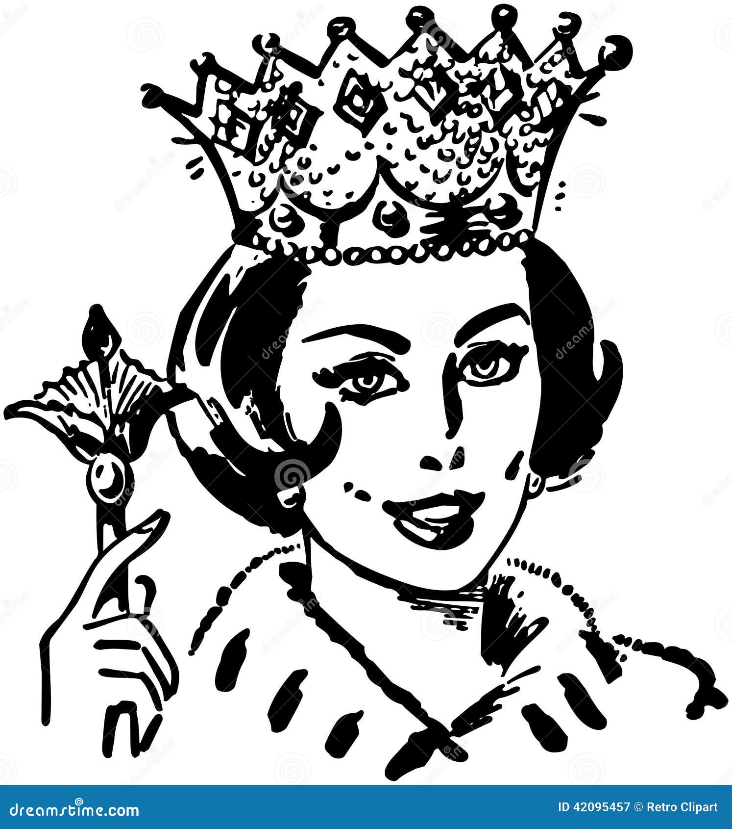 Queen Clipart Black And White
