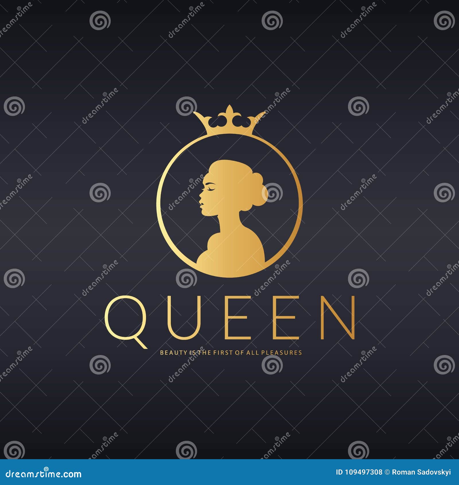 queen logo vector