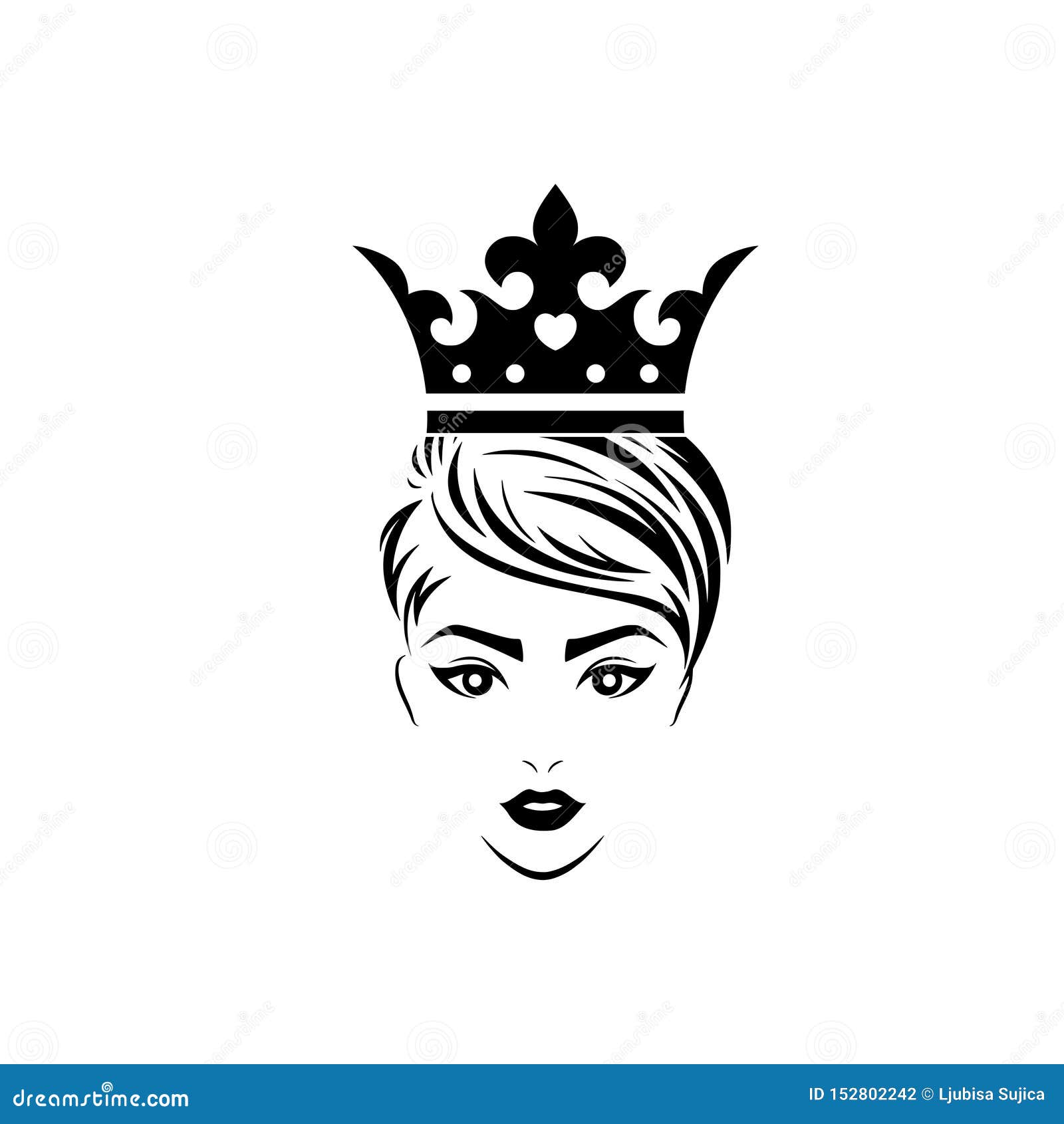 Simple Queen Crown Logo Vector Stock Vector Illustration Of Isolated,  Abstract: 137452038