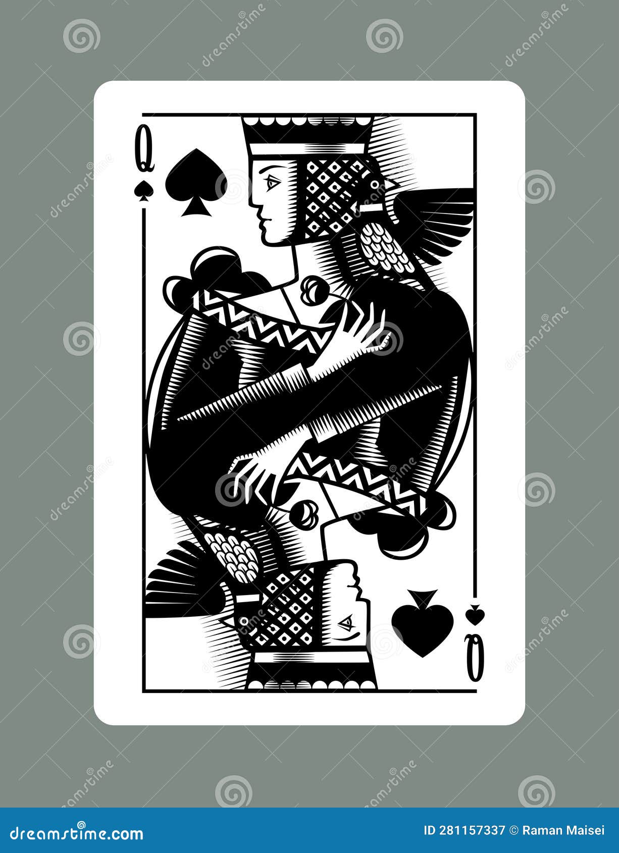 Diamond suit playing cards of King, Queen and Jack in funny modern flat  style Stock Vector