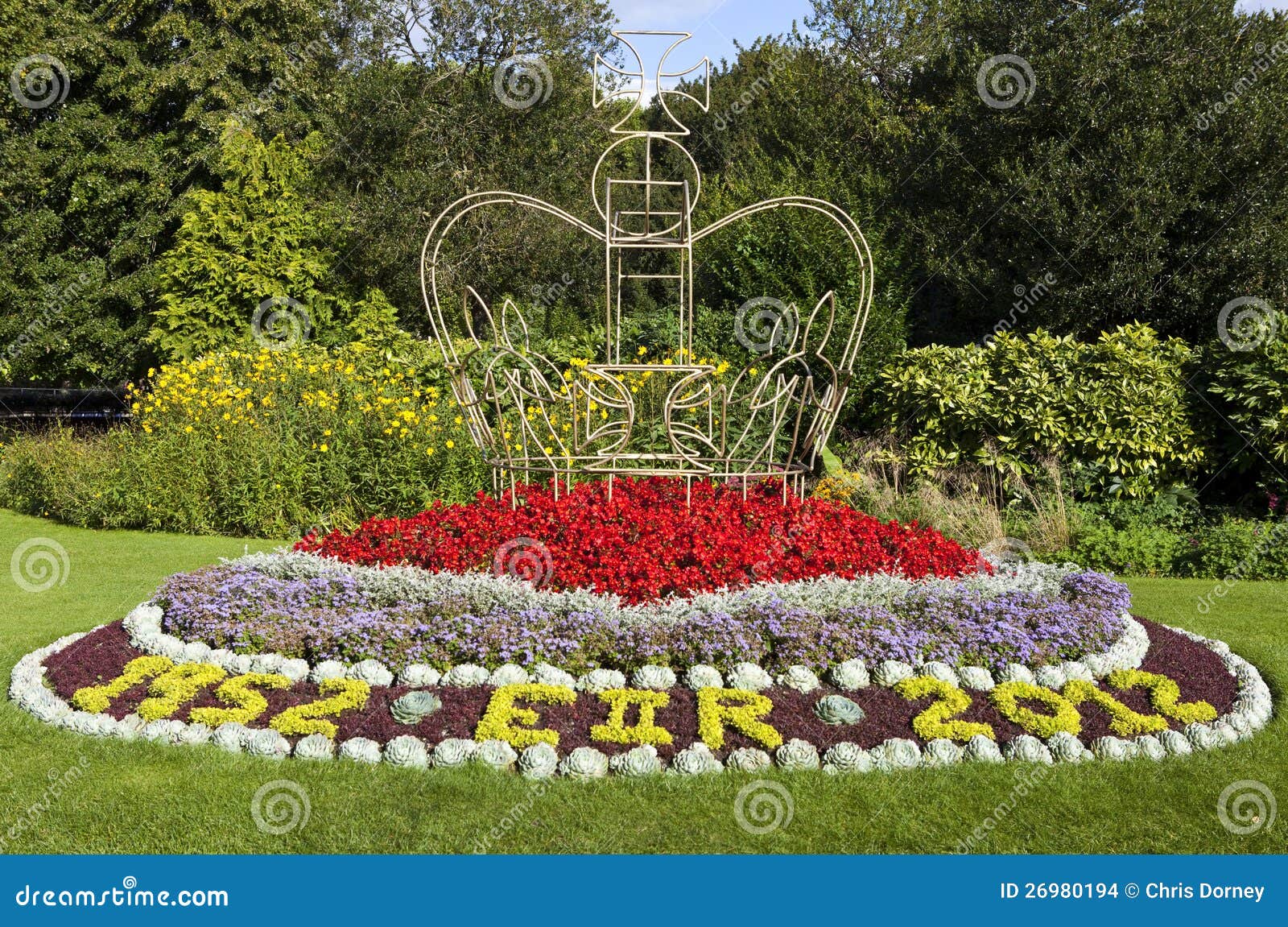 Queen S Jubilee Flowers in Parade Gardens, Bath Stock Photo Image of