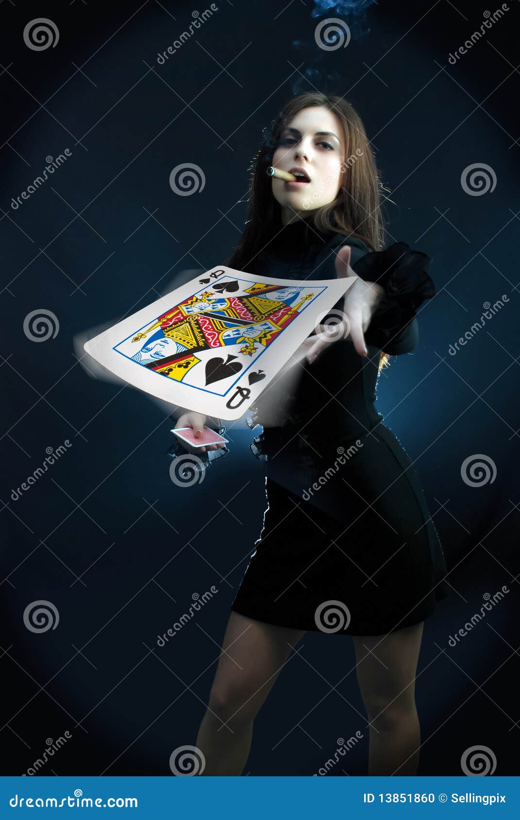 Queen of spades stock photo. Image of lady, impertinent 13851860