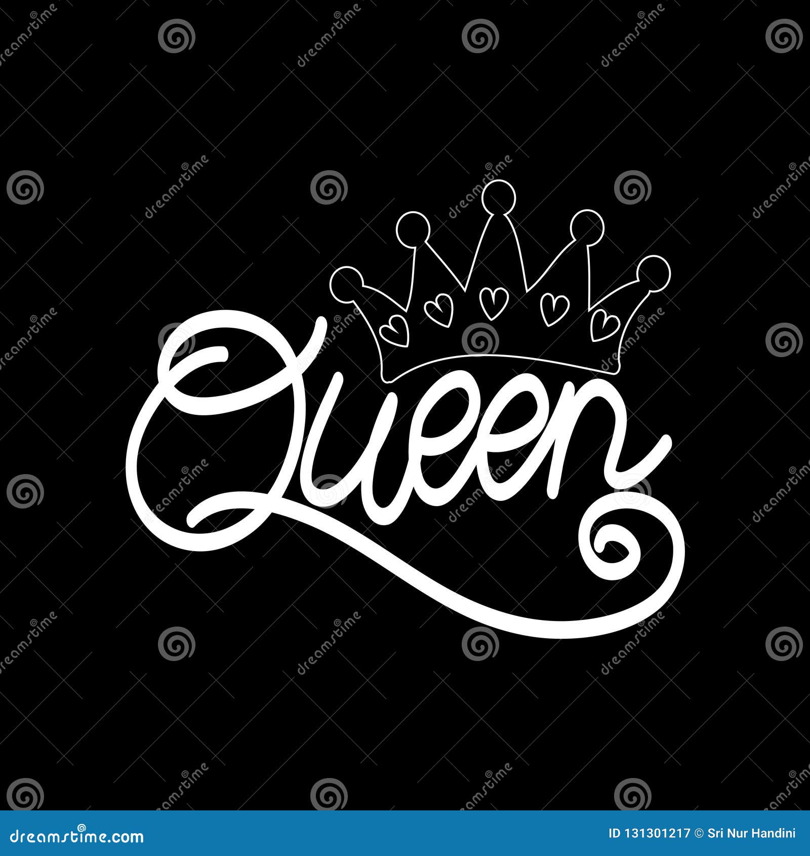 Queen Word With Crown Stock Illustration Illustration Of Banner