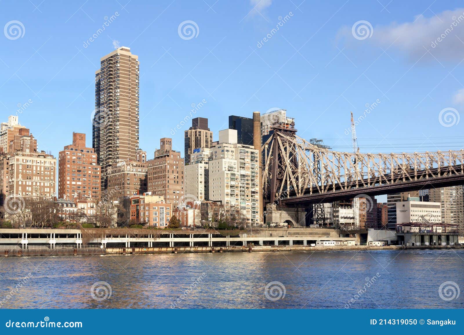 Queensboro Bridge and East Side of Manhattan NYC Stock Photo Image