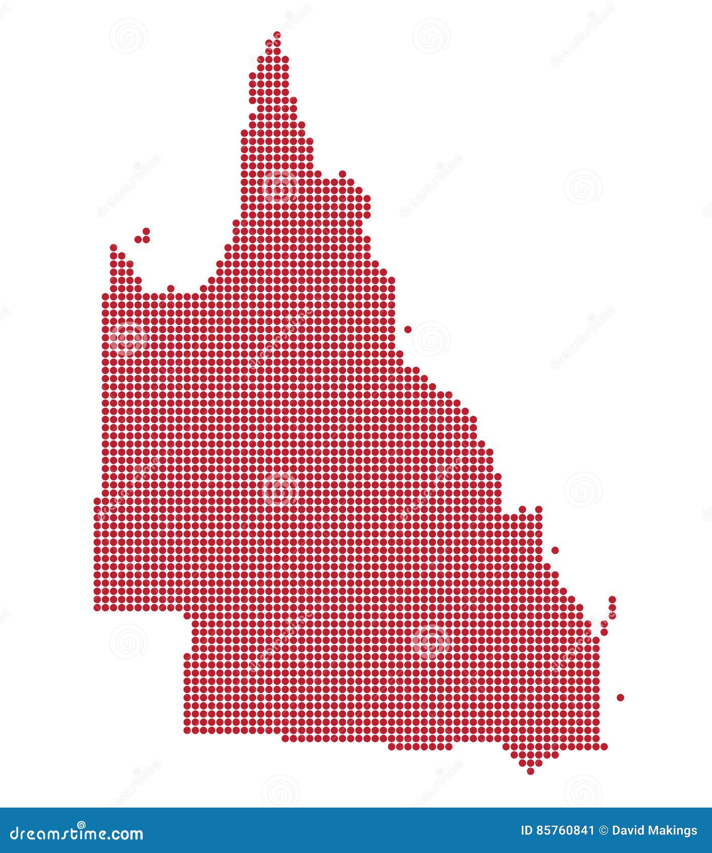 Queensland Australia Dot Map Stock Illustration Illustration of