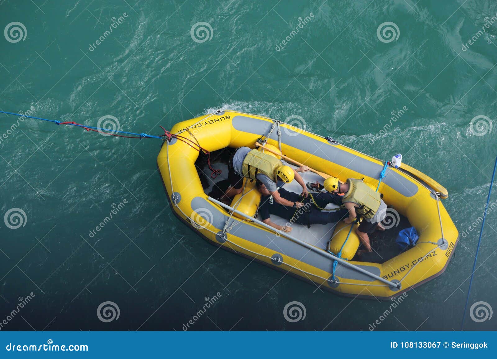 Bungee Jumper Rescue Boat Editorial Photography Image Of Yellow