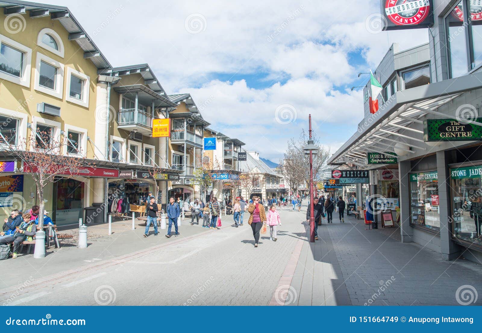 Queenstown, New Zealand -September-26-2017 :Tourist Walking on the ...