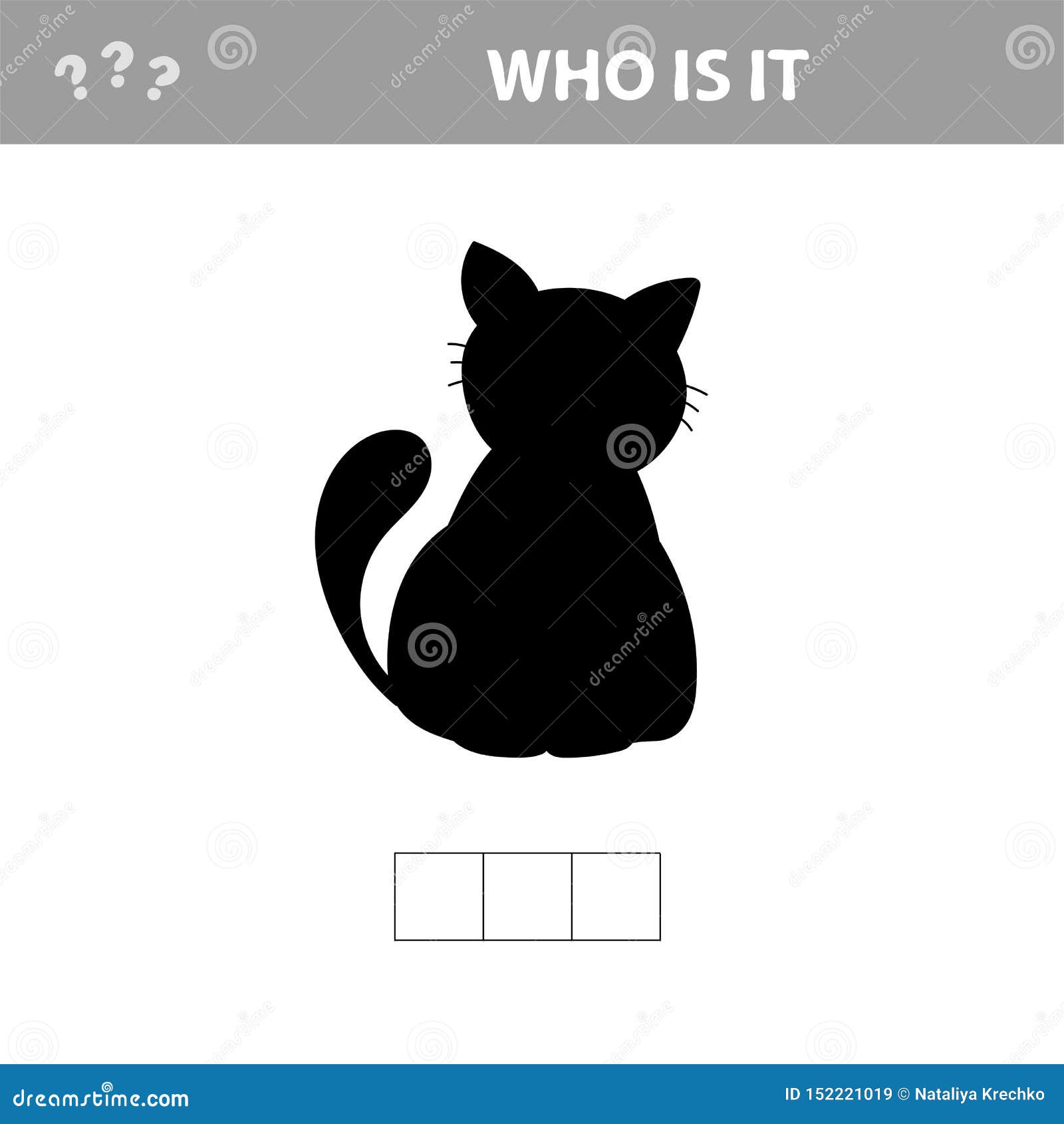 um jogo para crianças onde cuja sombra, gato preto, 7075030 Vetor
