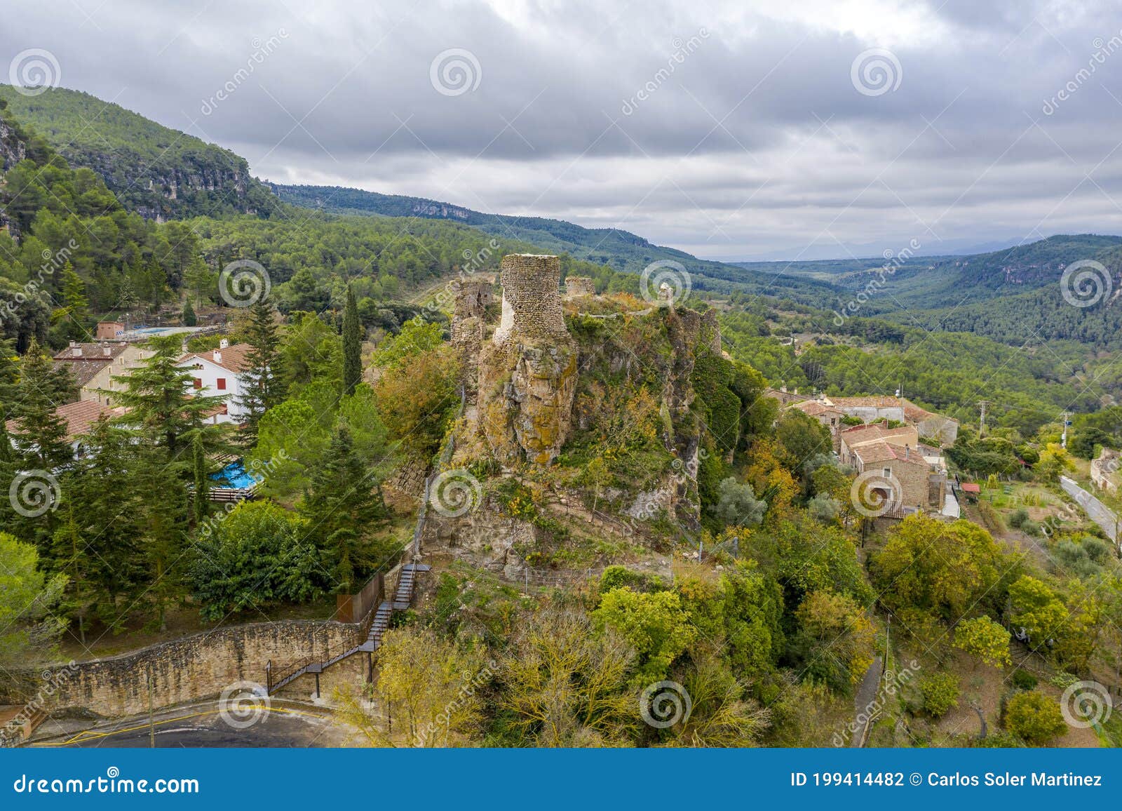 Querol Castle Tarragona Spain, 10th Century Stock Photo Image of