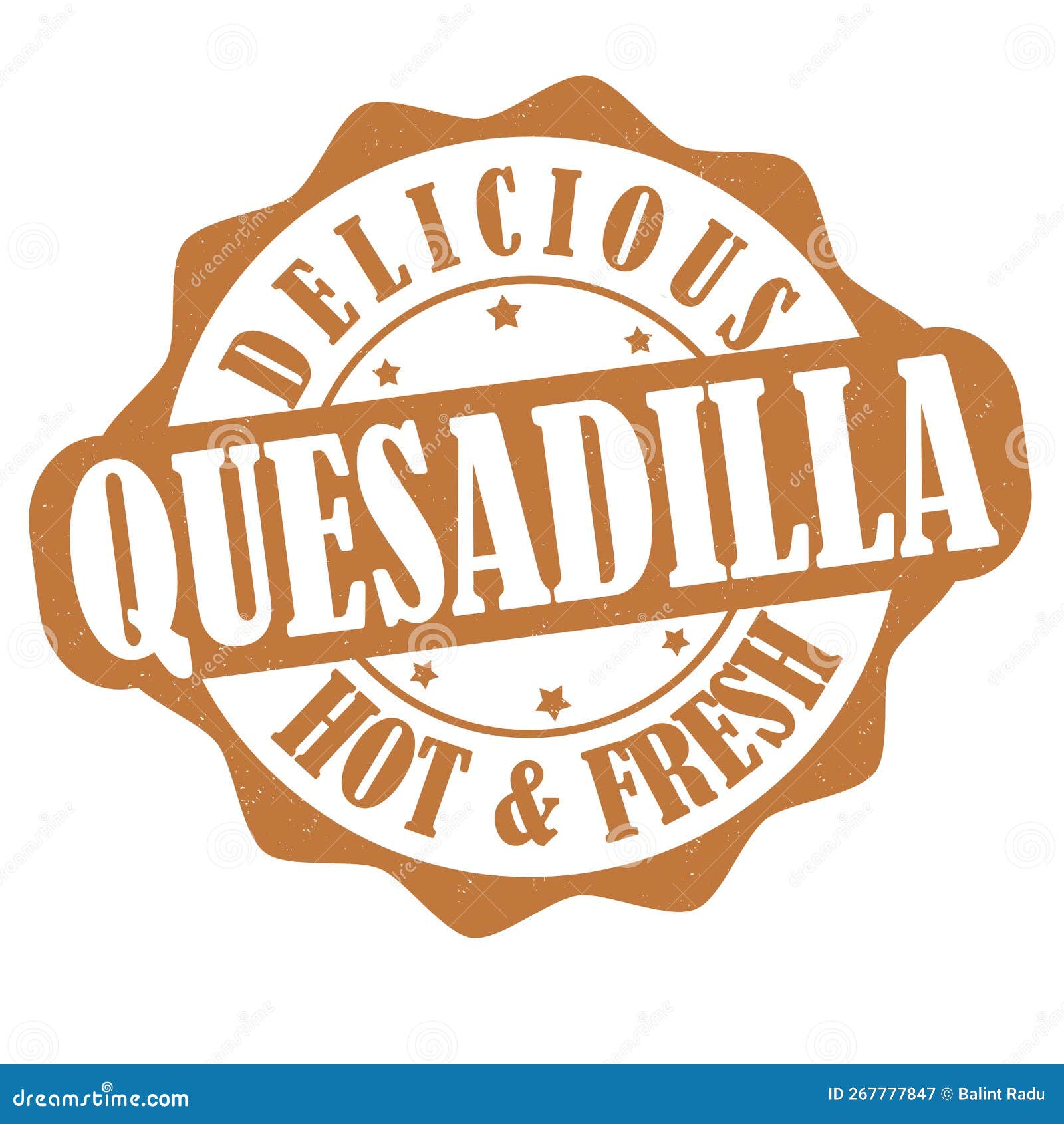 Quesadilla label or stamp stock vector. Illustration of kitchen 267777847