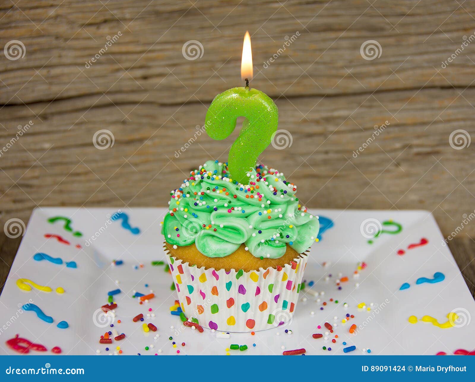 Question Mark Birthday Candle Stock Photo - Image of icing, sprinkle ...