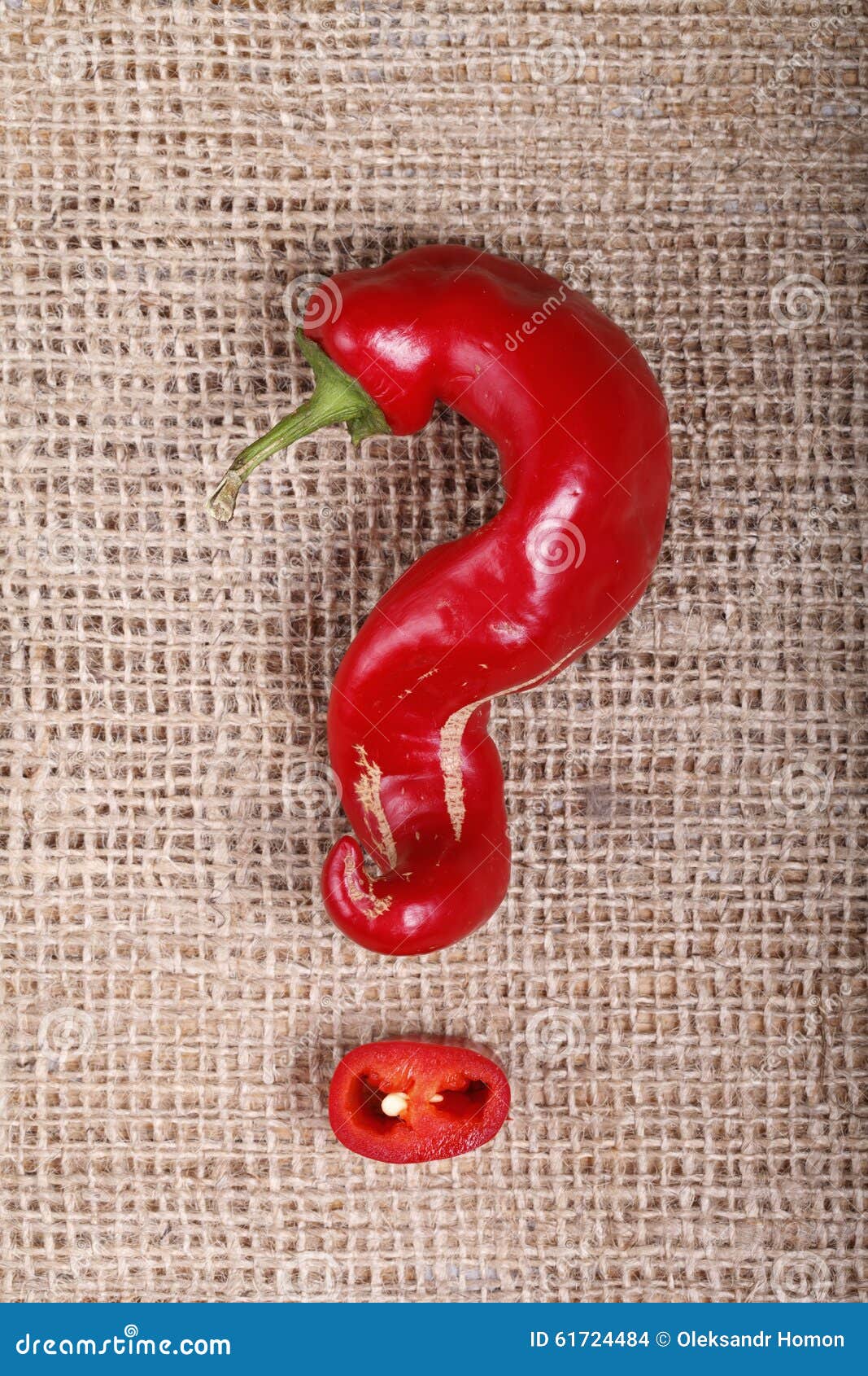 Question Mark Closeup of Hot Red Pepper Stock Photo Image of asian, close 61724484