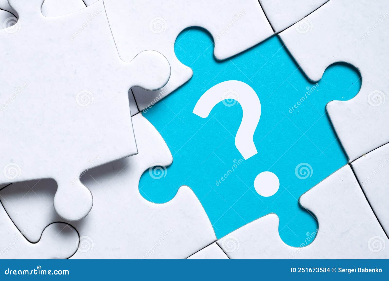 Question Mark Concept or FAQ. Sign in a Puzzle Stock Photo - Image of ...