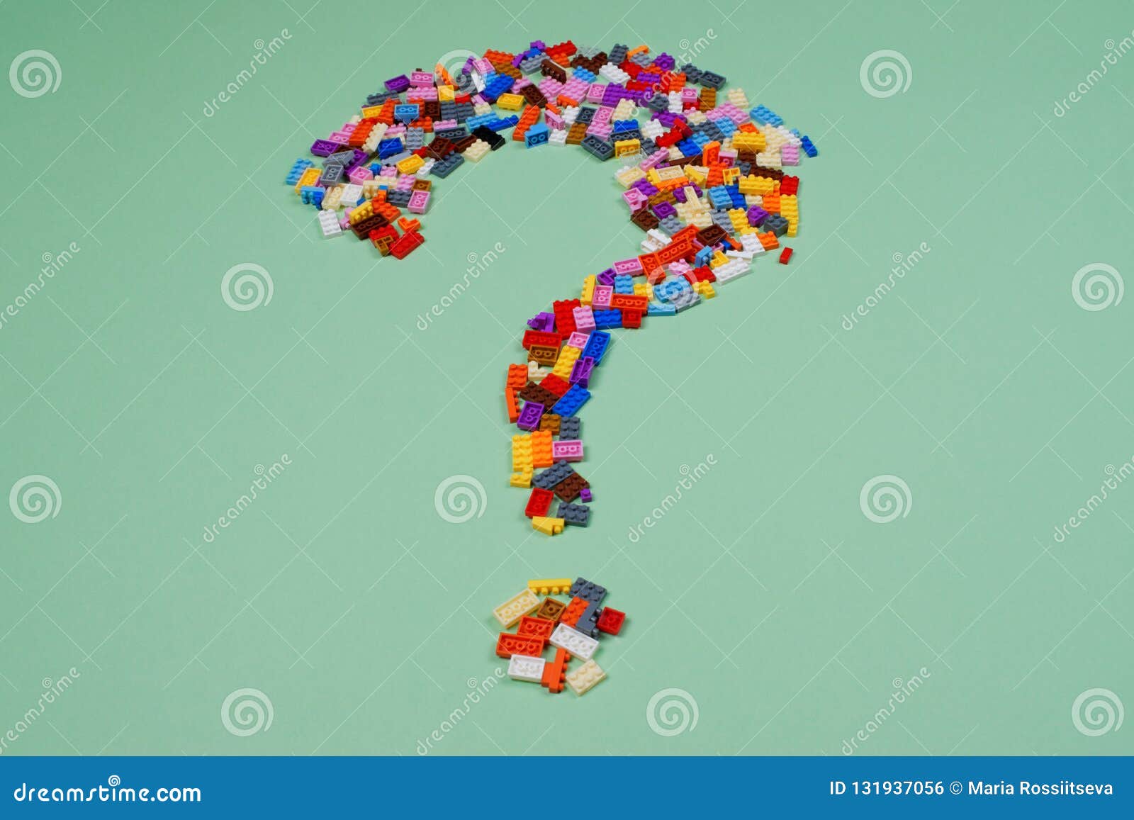 Question Mark of Construction Toys Stock Photo Image of form
