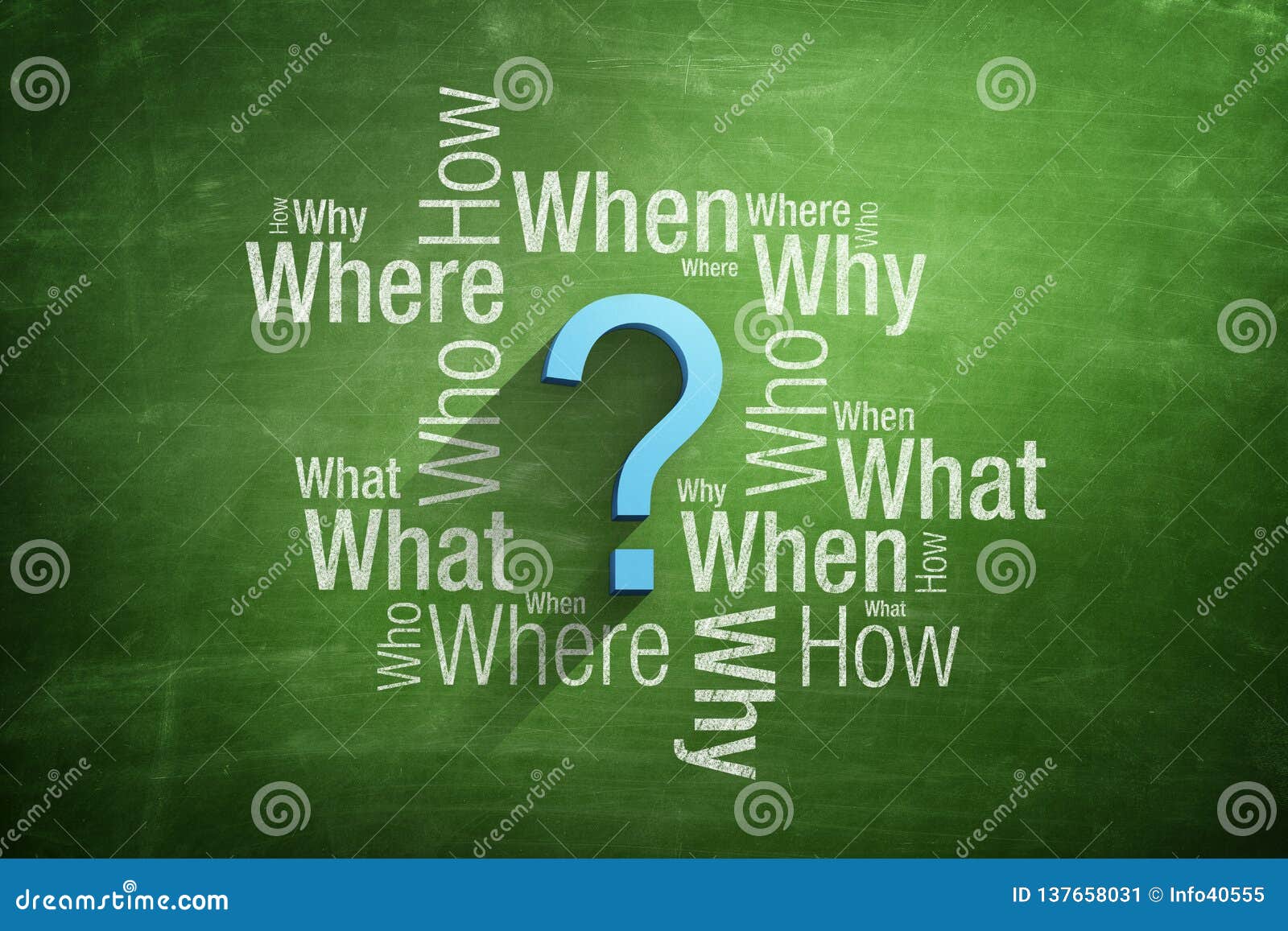 Question Mark Icon on Blackboard Stock Illustration - Illustration of ...