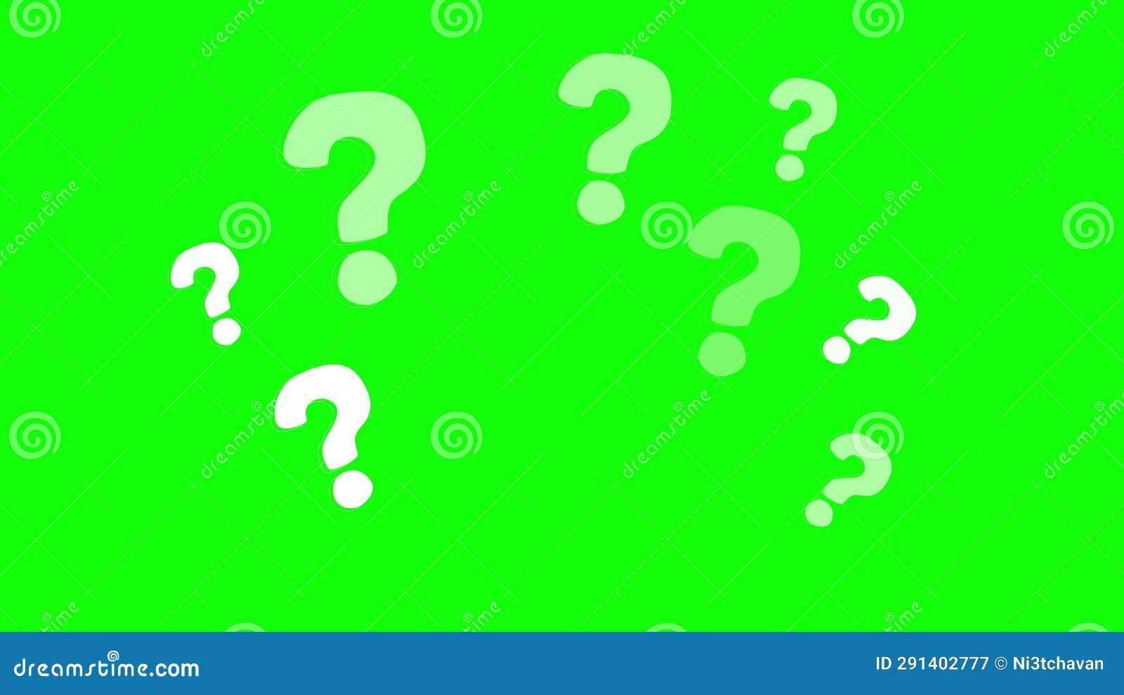 Question Mark Large Size Cone Effect Particle Element on the Green