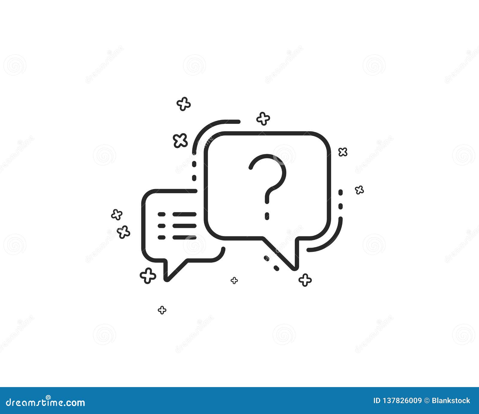 Question Mark Line Icon Quiz Chat Bubble Sign Vector Stock Vector Illustration Of Application Process