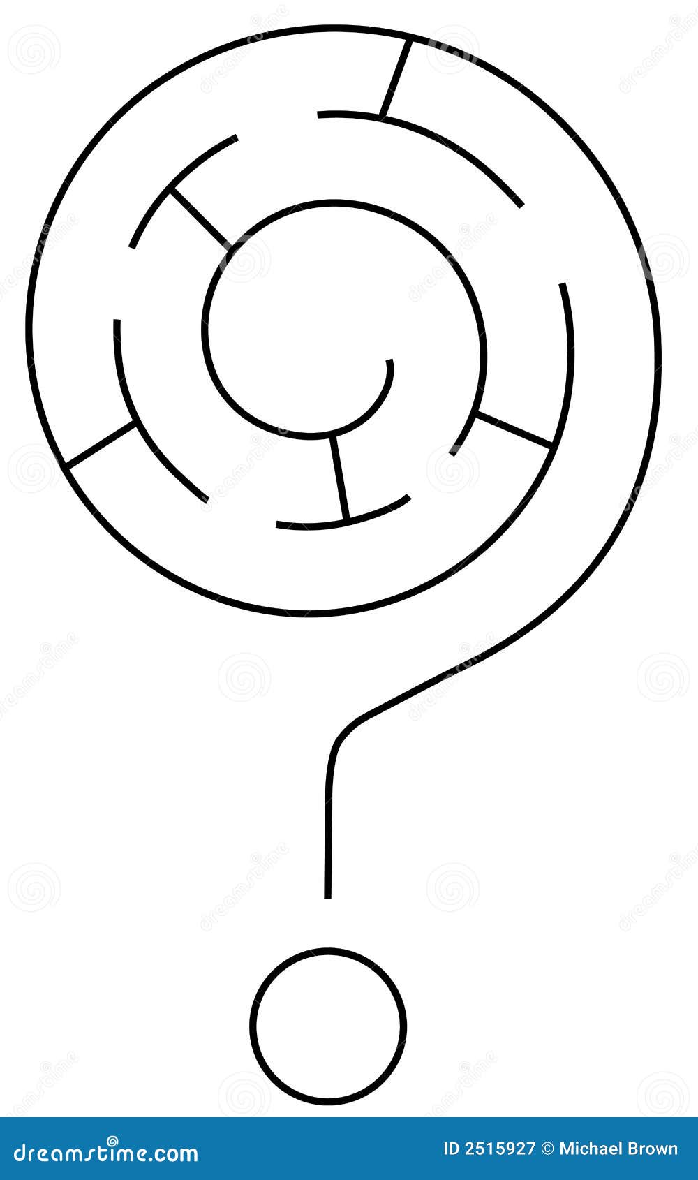 Question Mark Maze stock vector. Illustration of isolated 2515927