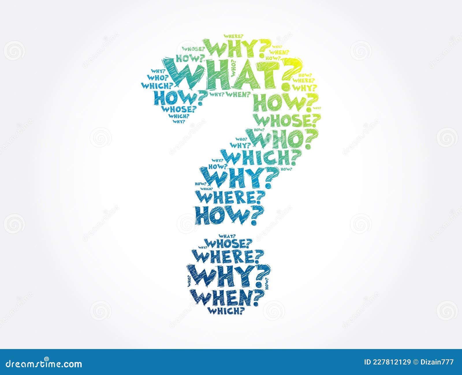 Question Mark, Question Words Concept Background Stock Illustration ...