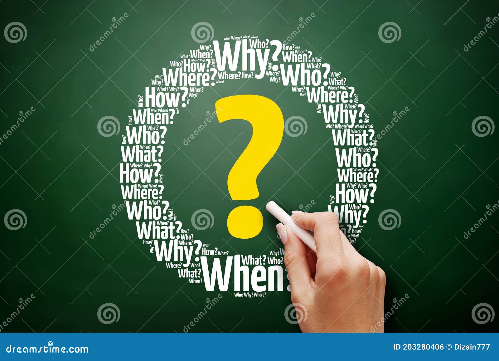 Question Mark, Word Cloud Background Stock Photo - Image of five ...