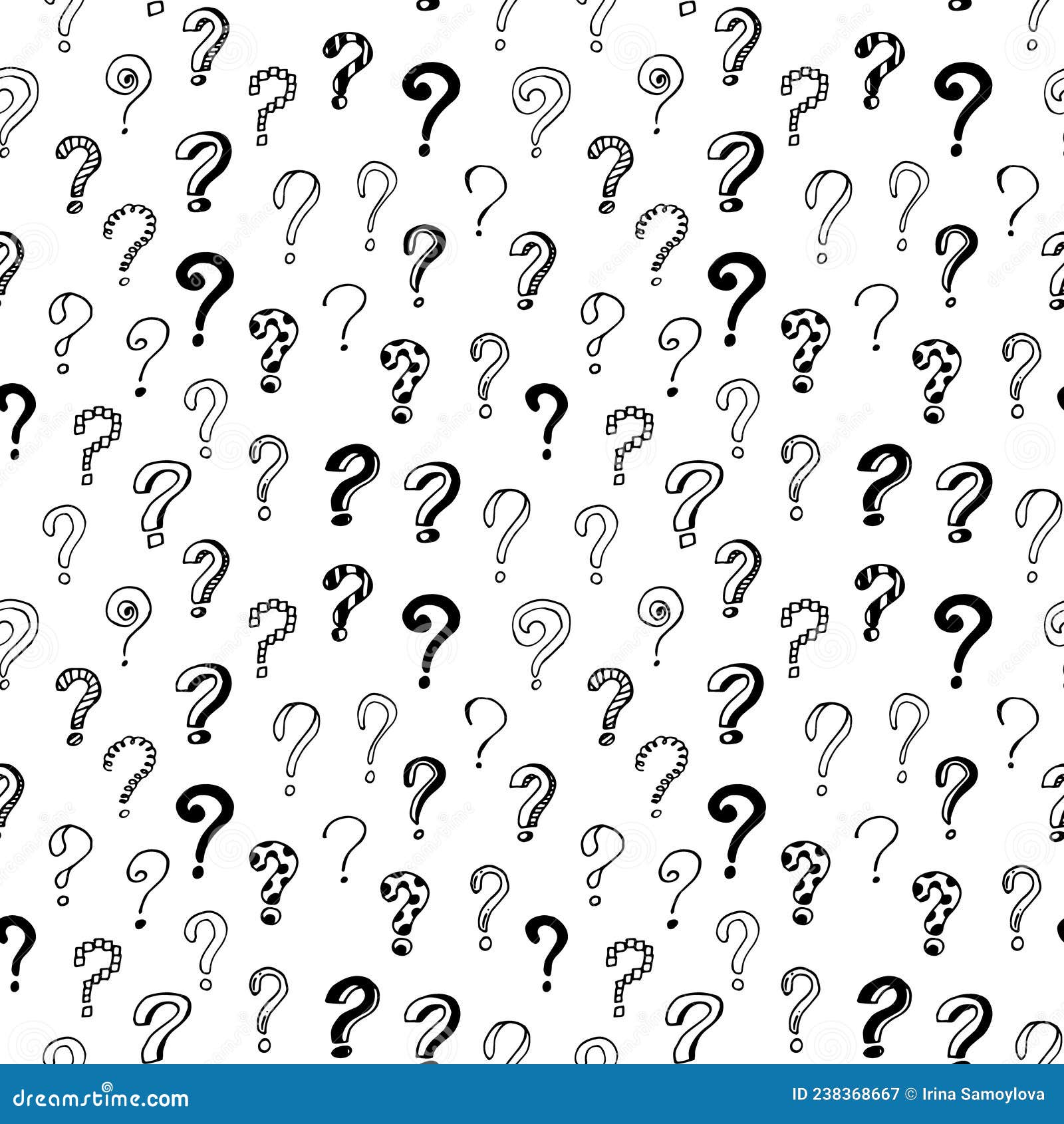 Question Mark Seamless Pattern Hand Drawn Doodle, . Wallpaper, Textile ...