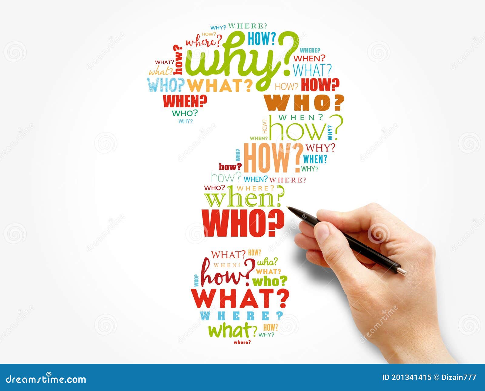 Question Mark, Question Words Cloud Concept Stock Image - Image of text ...