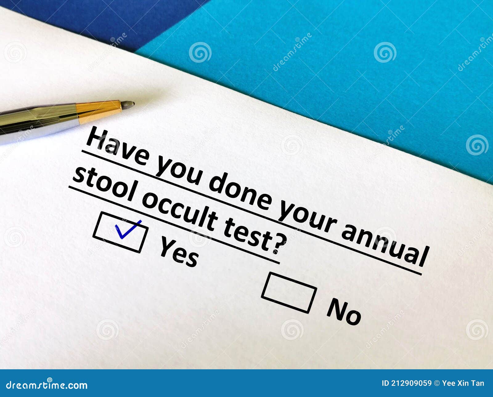 Questionnaire about Annual Checkup Stock Image Image of illness