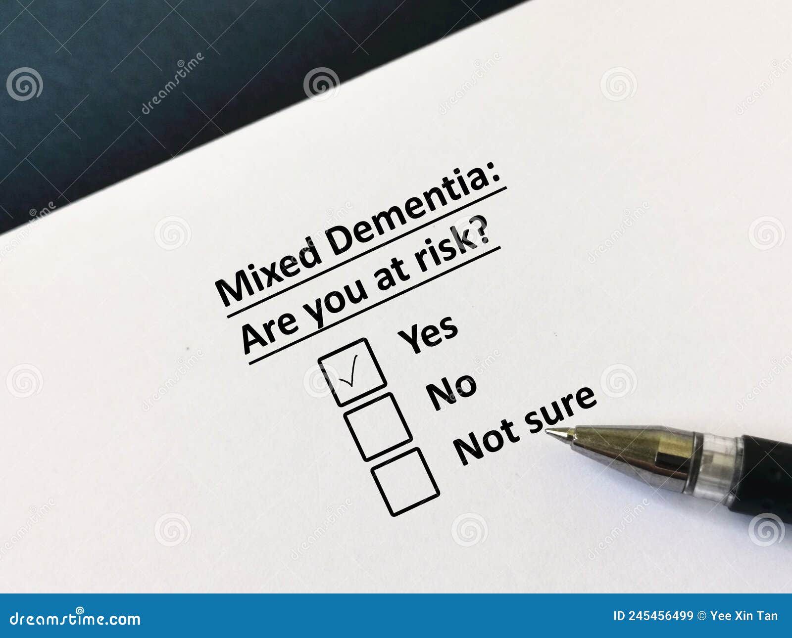 Questionnaire about Dementia Stock Image Image of awareness