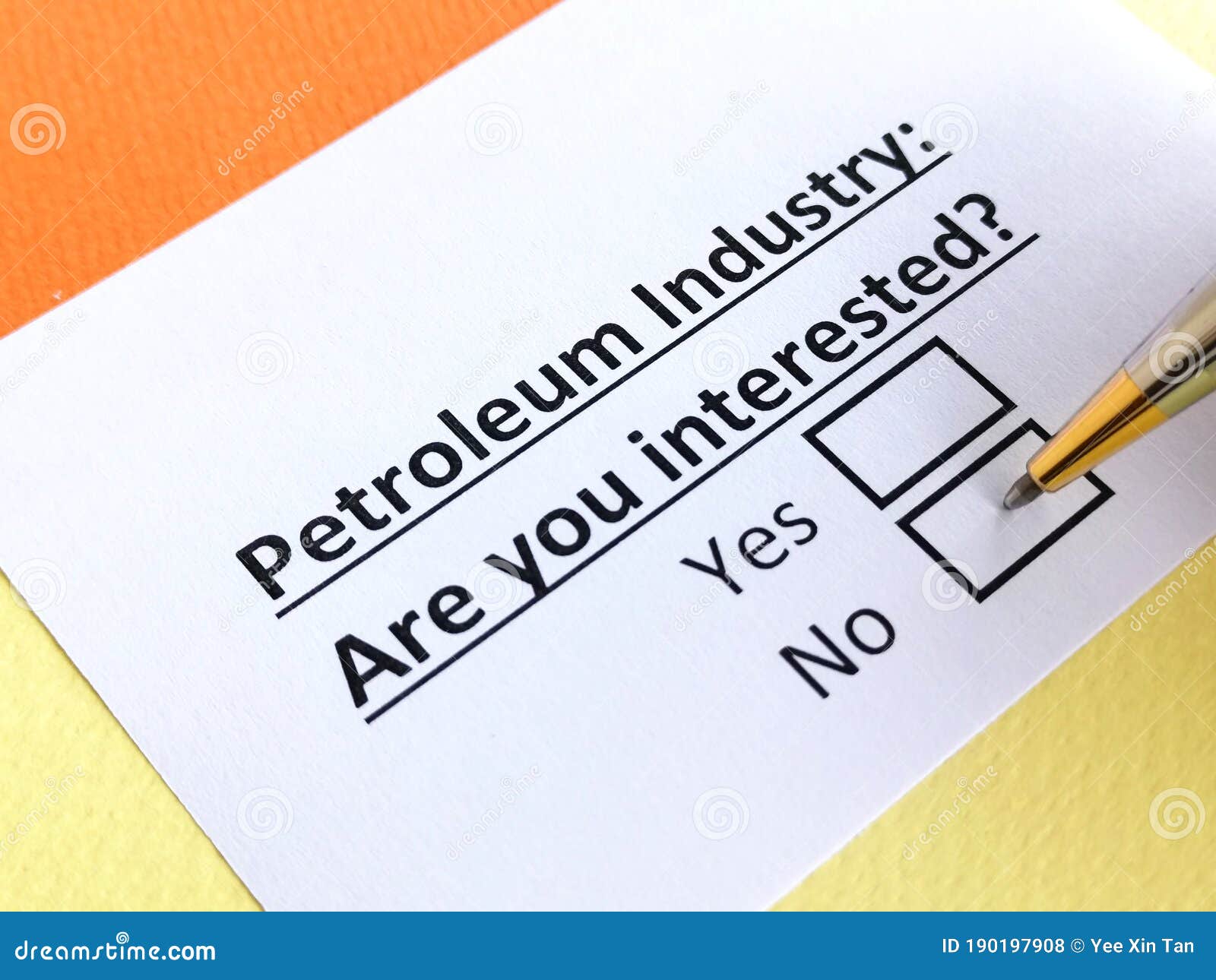 Questionnaire about Industry Stock Photo Image of industry, petroleum