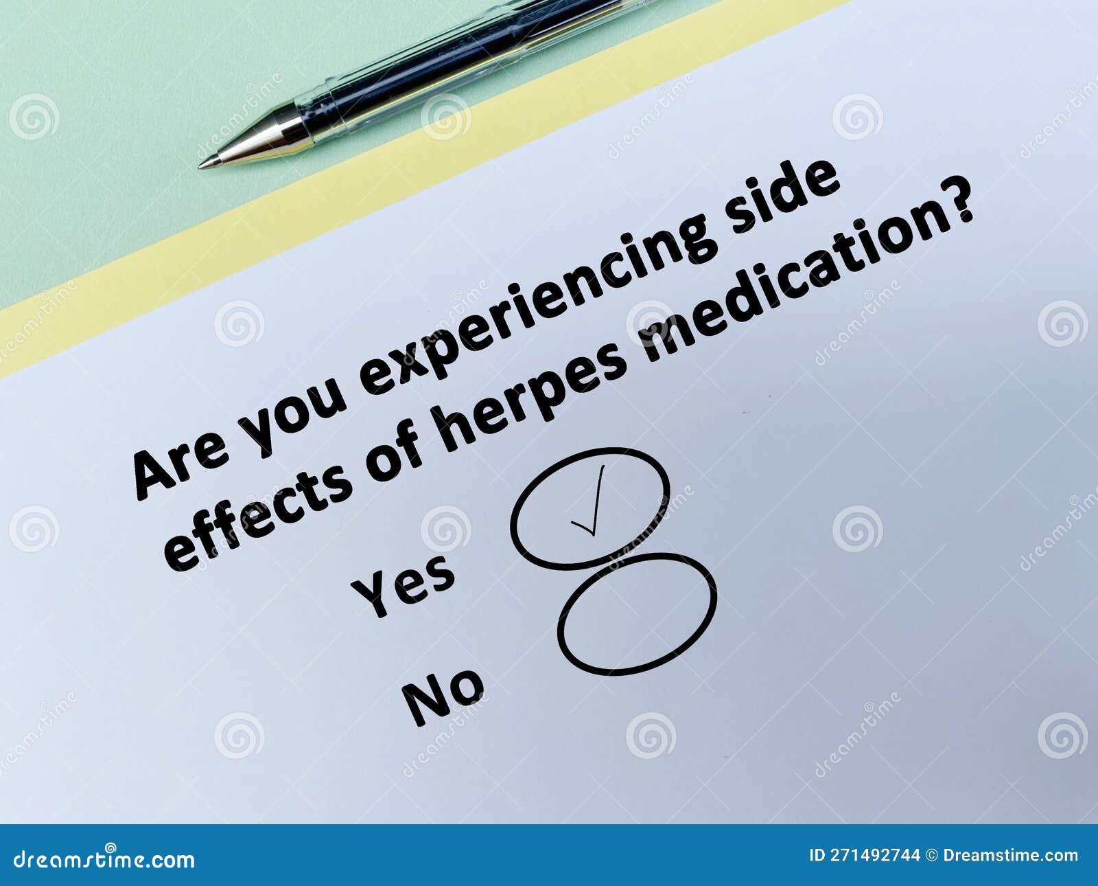 Questionnaire about Side Effects Stock Illustration Illustration of