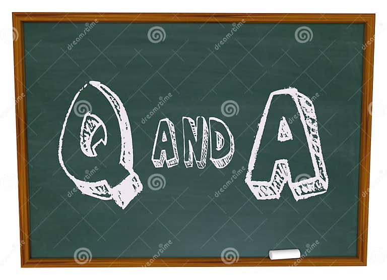 Questions and Answers - Chalkboard Stock Photo - Image of answering ...