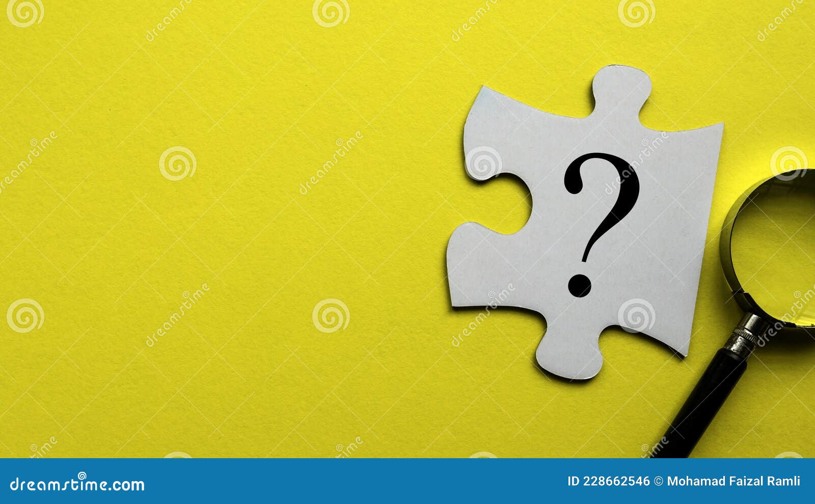 Questions Symbol on a White Piece of Jigsaw Puzzle on a Yellow ...