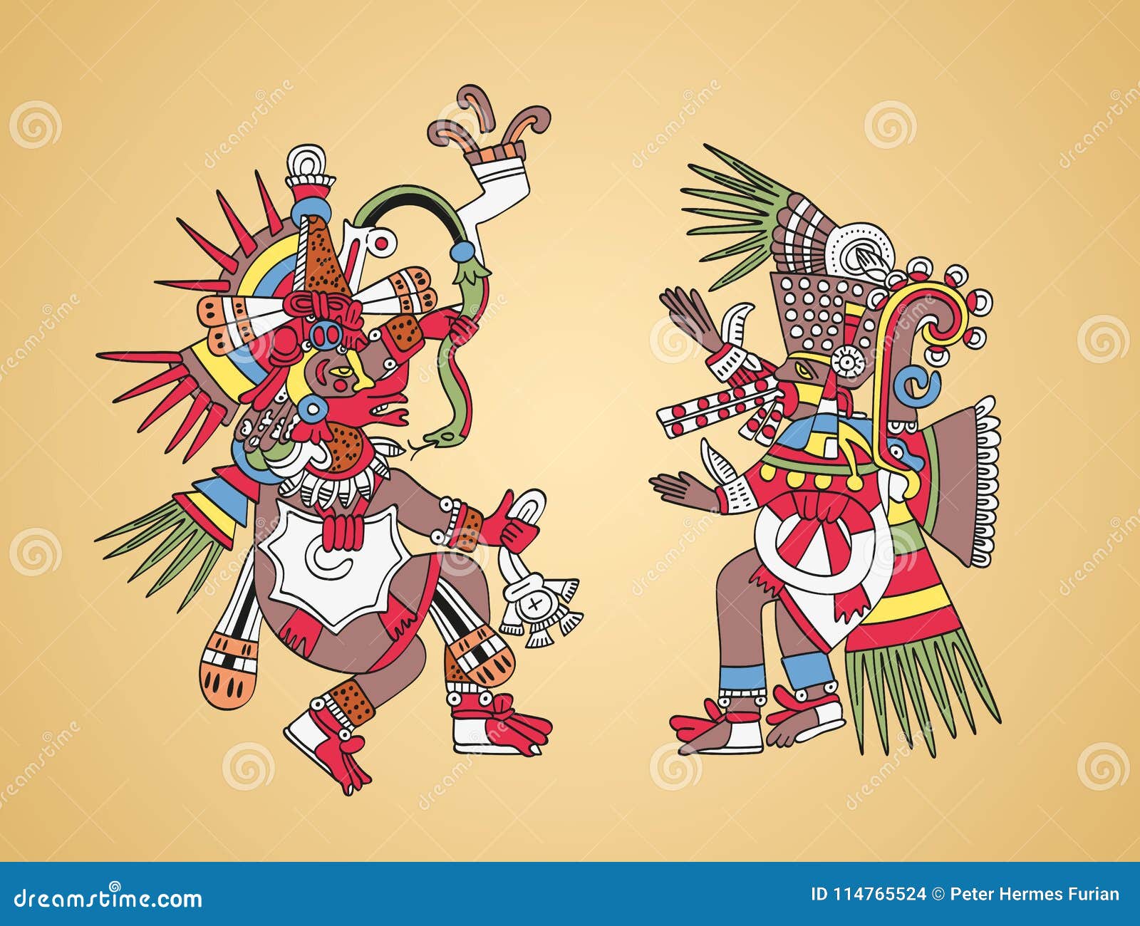quetzalcoatl and tezcatlipoca, aztec gods and twin brothers