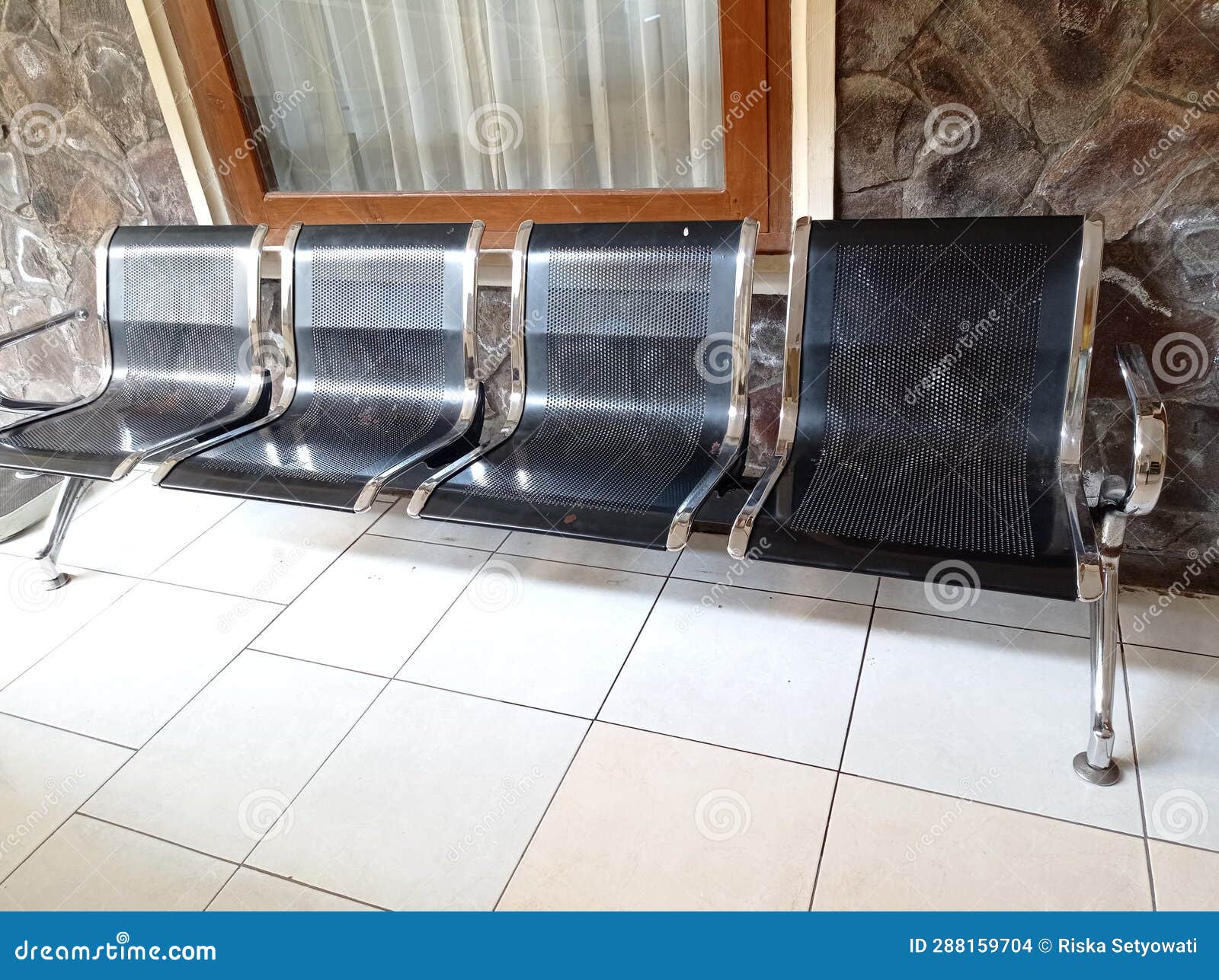 Queue Chair at the Hospital Stock Photo Image of hospital, window