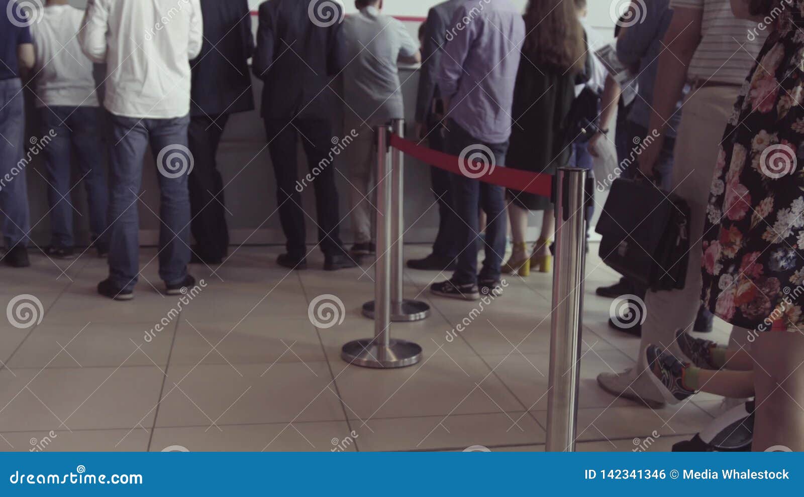Queue of People Waiting in Line To Be Served. the Queue of People Standing  in the Cash Stock Footage - Video of group, male: 142341346